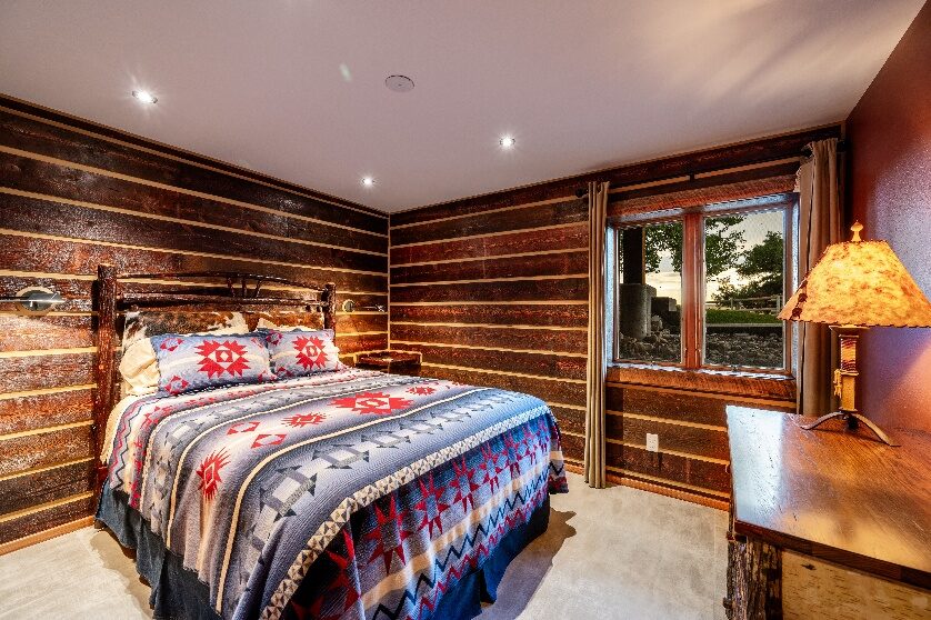 A guest bedroom at The Hideout